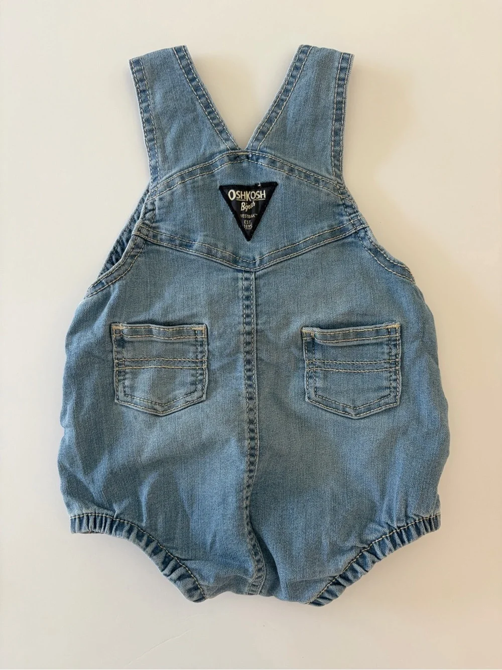 Oshkosh Baby Denim Overall Bubble Romper Size  6 Months